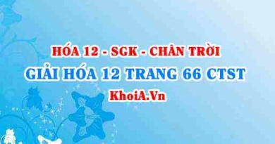 Giải Hóa 12 trang 66 Chân trời Sáng tạo